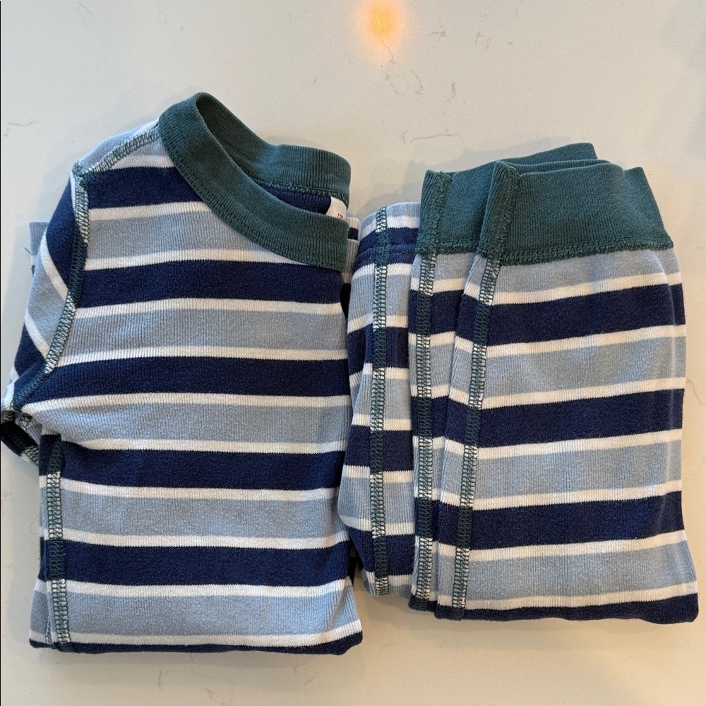 Hanna Andersson Blue and White Striped Kids Pajamas